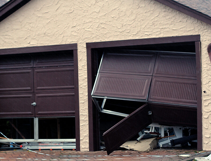 house that has damage from storm